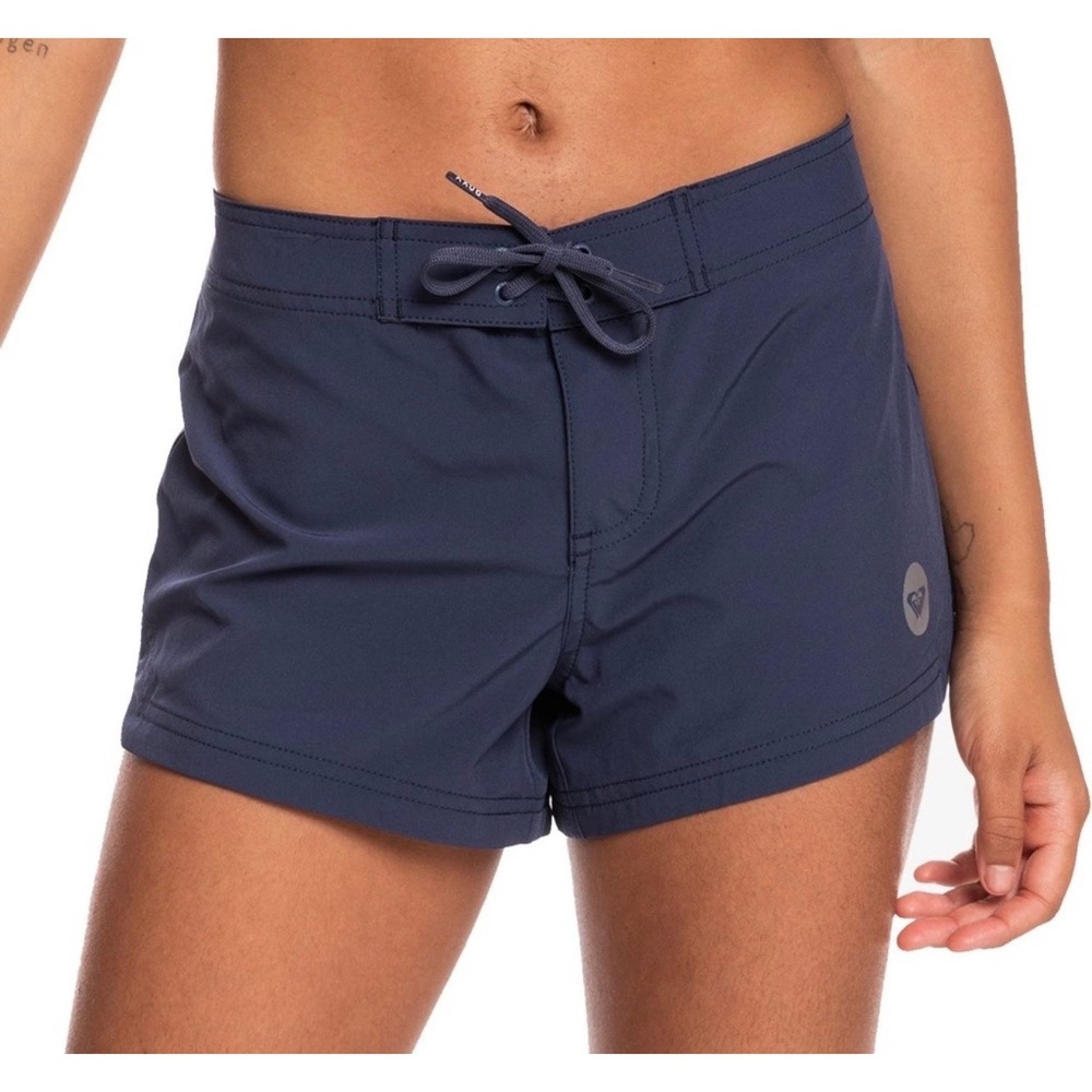 NWT Roxy Women's Navy Board Shorts – Quick Dry Swim Bottoms, 2" Inseam Large